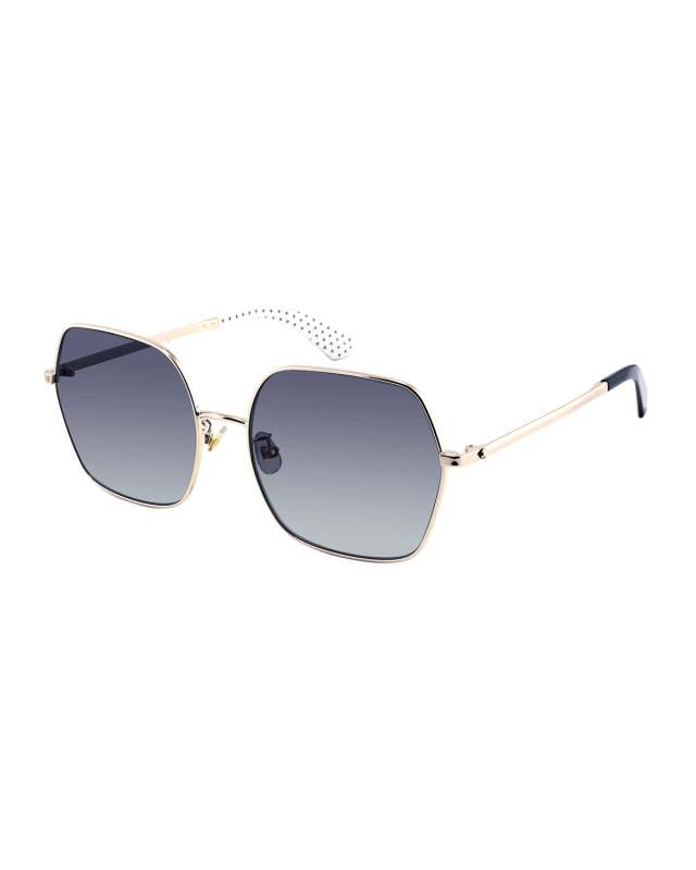 eloygs stainless steel square polarized sunglasses